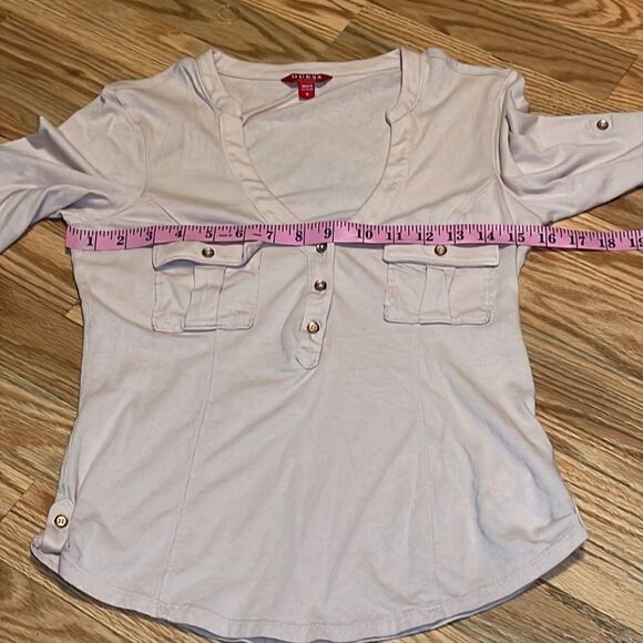Guess Blush Shirt, 3/4 sleeves, soft knit, Small - Picture 2 of 7